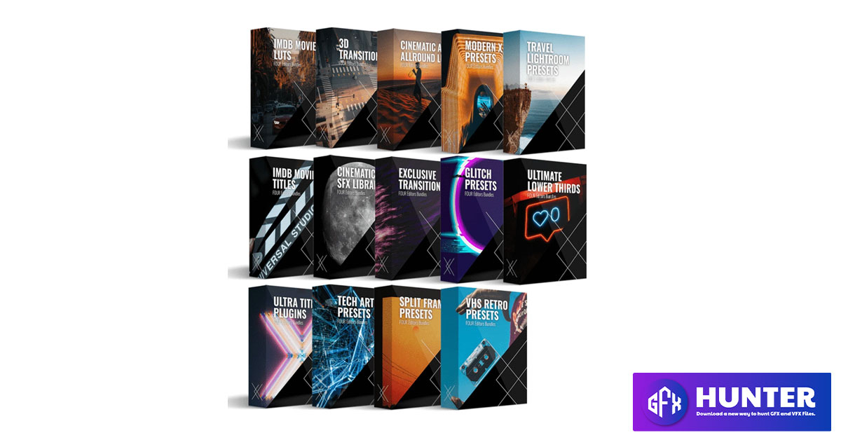 FOUR Editors Platinum Bundle: Complete All in 1 – 3000+ MULTiFORMAT