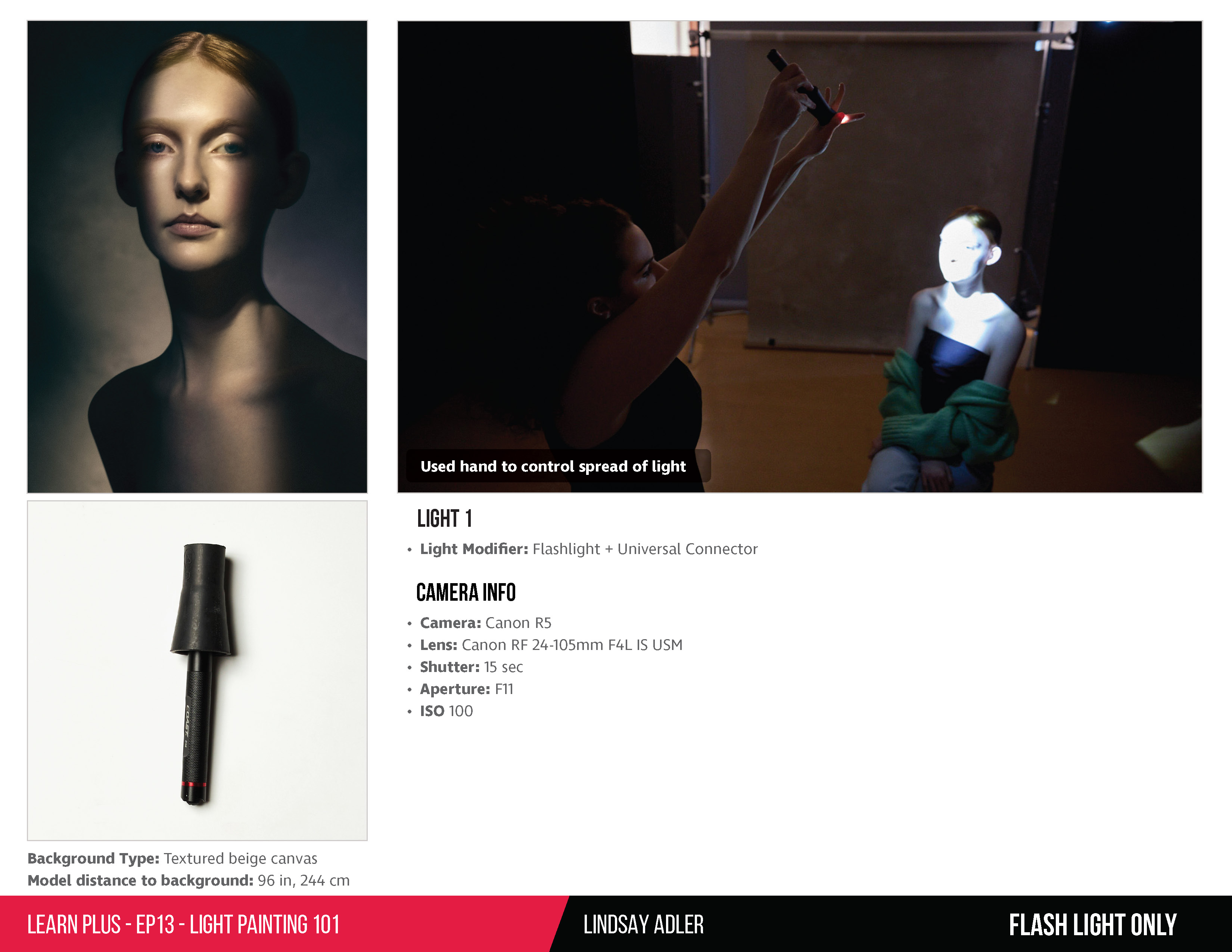 Lindsay Adler – Learn+ Episode 13 – Light Painting – May 2022 Recipe Guide