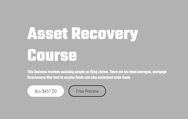 Money Making Juggernaut – Asset Recovery Course Download 2023